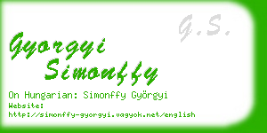 gyorgyi simonffy business card